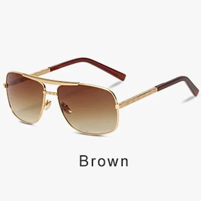 Lunettes de Soleil Carrées Vintage Retro UV400 Dégradé Monture Alliage Homme – CLEVI Paris