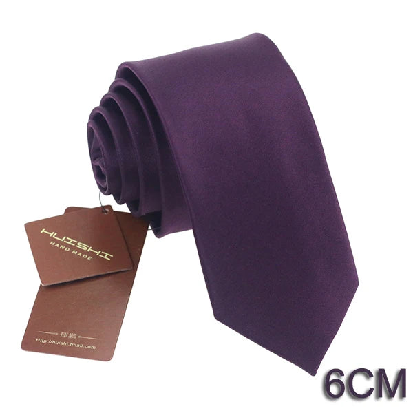 Cravate unisexe unie 6 à 8 cm – CLEVI Paris