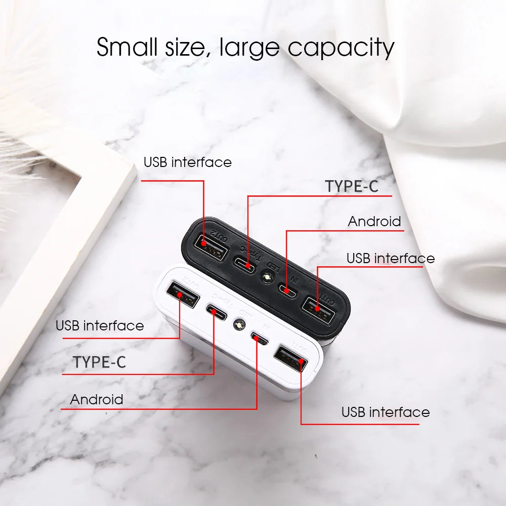 Boîtier DIY Batterie Externe 4x18650 USB-C & USB-A 5V 2A – CLEVI Paris