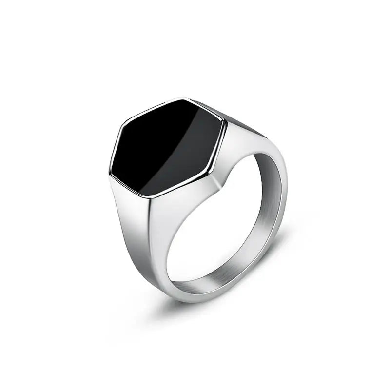 Bague Homme en Acier Inoxydable et Zircon – CLEVI Paris