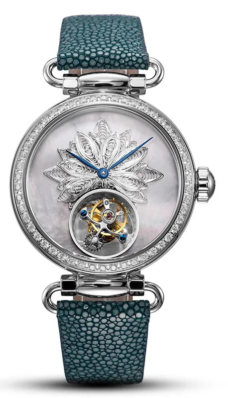 Montre Femme Tourbillon Filigrane Nacre Seagull 8100L – CLEVI Paris