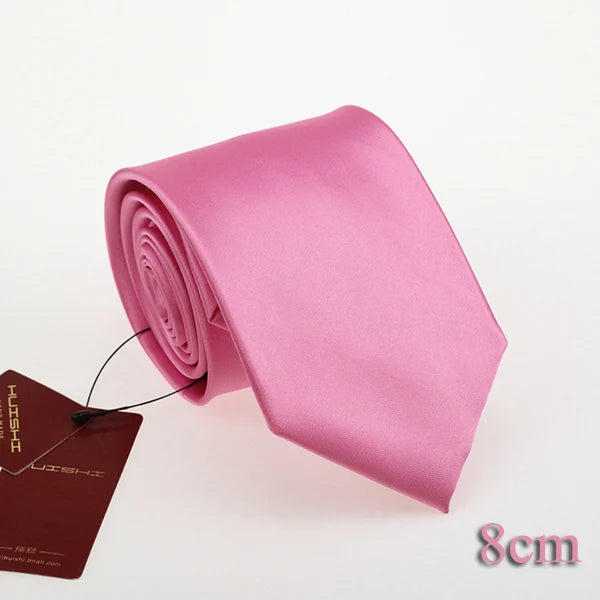 Cravate unisexe unie 6 à 8 cm – CLEVI Paris