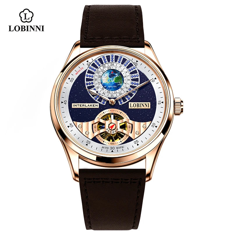Montre Homme Automatique Squelette Lobinni – CLEVI Paris