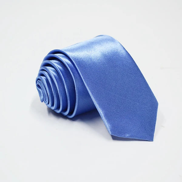Cravate unisexe satinée unie 5 cm – CLEVI Paris
