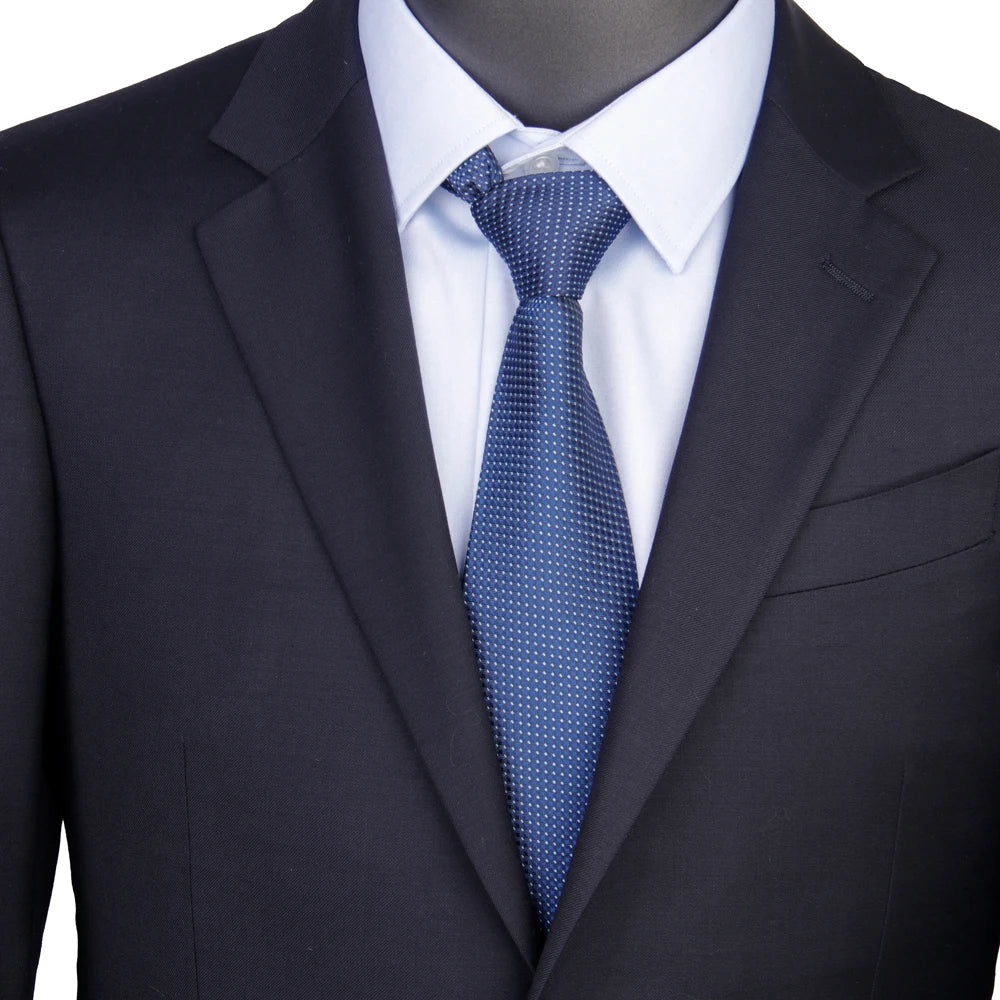 Costume Homme Sur-Mesure 100% Laine Super 120 Bleu Nuit Mariage Smoking – CLEVI Paris