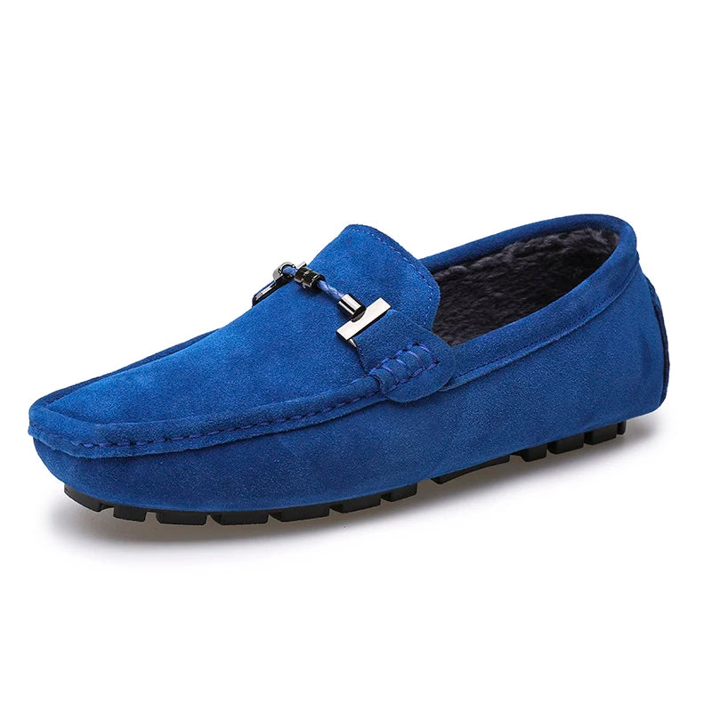 Mocassins Homme Cuir Suédé Vache Slip-On Respirant Semelle Massage Grande Taille EU 38-47 Yeinshaars – CLEVI Paris