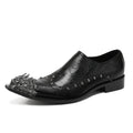 Oxford Homme Cuir Motif Serpent Embossé Bout Pointu Multicolore – CLEVI Paris