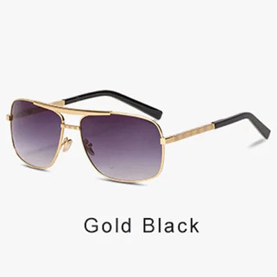 Lunettes de Soleil Carrées Vintage Retro UV400 Dégradé Monture Alliage Homme – CLEVI Paris