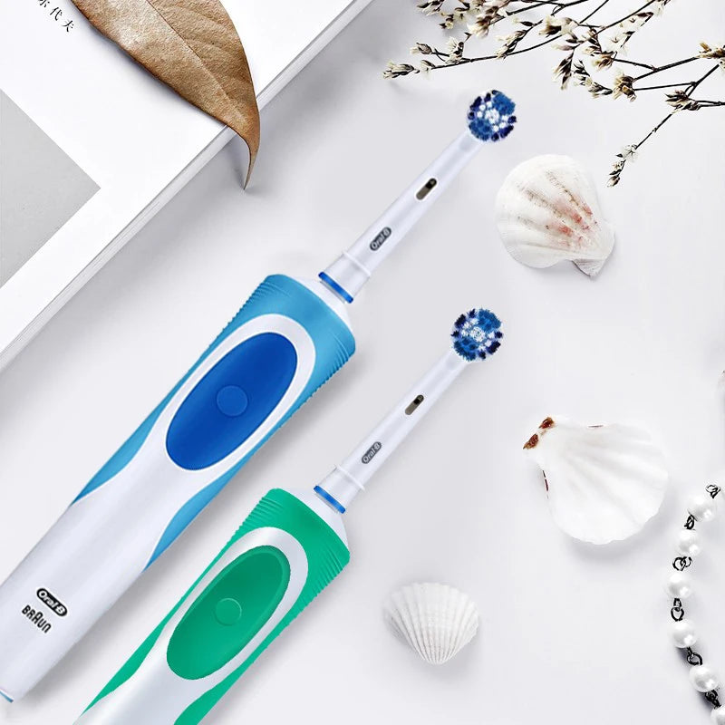 Brosse à Dents Électrique Oral-B D12 – Vibration Rotatoire 2D, IPX7, Minuterie 2 min – 4 Têtes Offertes