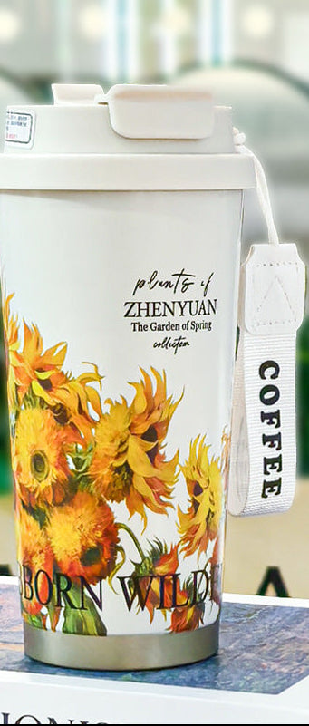 Mug Isotherme Inox Double Paroi Floral & Uni 350-530ml – CLEVI Paris