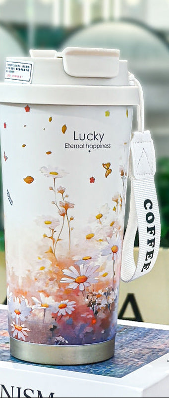 Mug Isotherme Inox Double Paroi Floral & Uni 350-530ml – CLEVI Paris