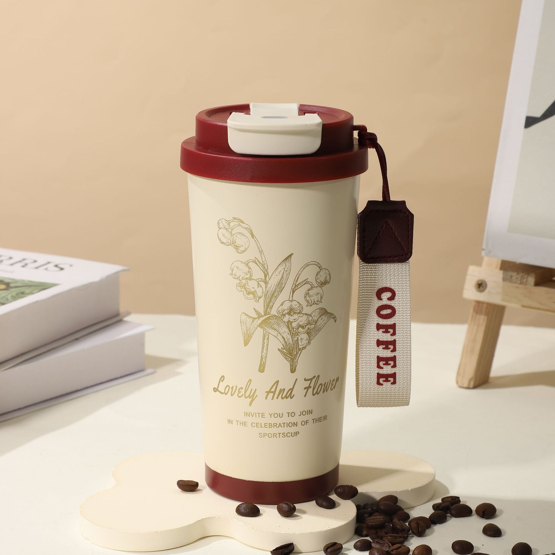 Mug Isotherme Inox Double Paroi Floral & Uni 350-530ml – CLEVI Paris