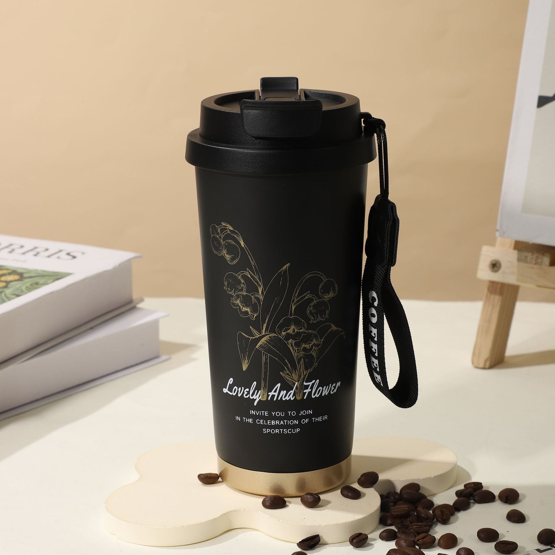Mug Isotherme Inox Double Paroi Floral & Uni 350-530ml – CLEVI Paris