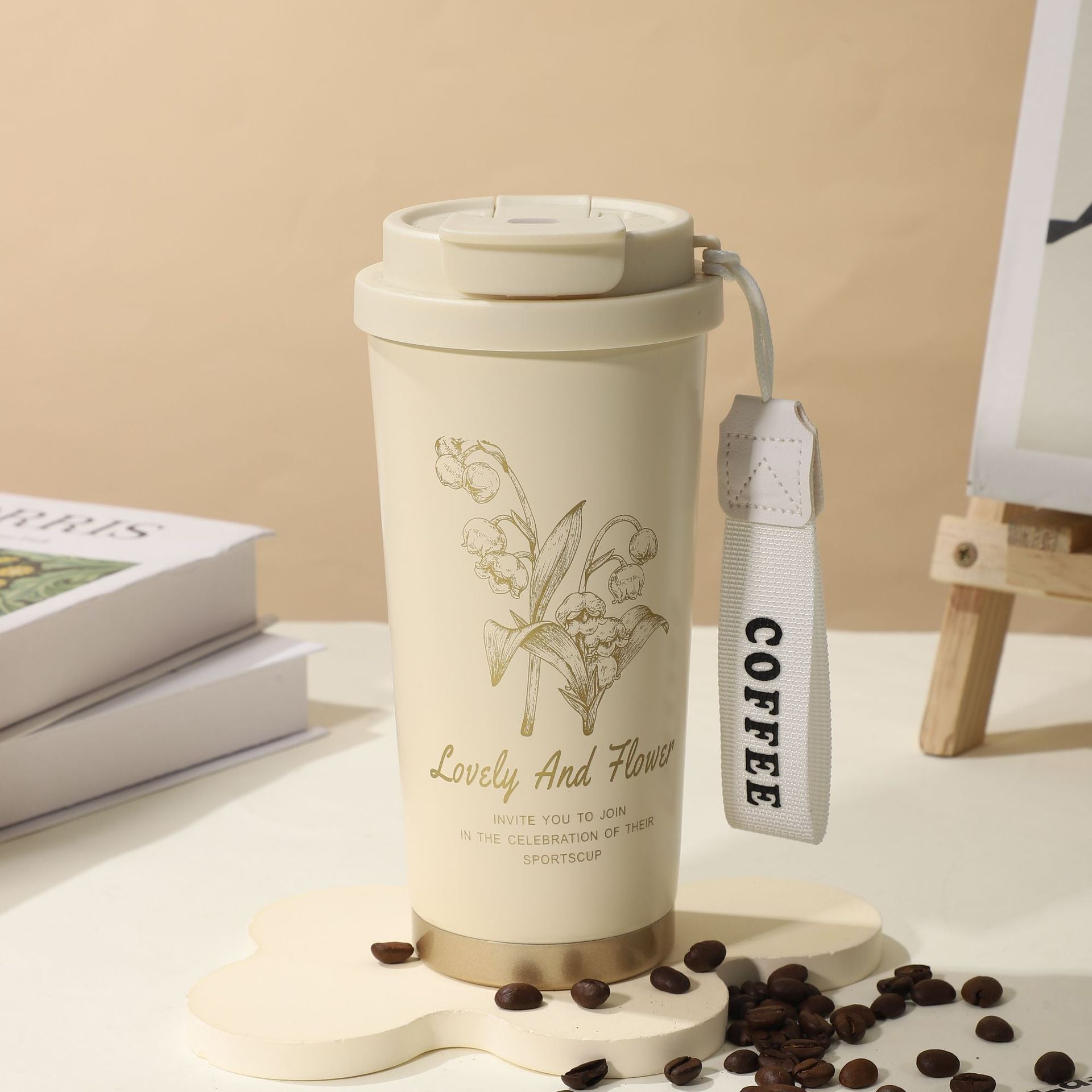 Mug Isotherme Inox Double Paroi Floral & Uni 350-530ml – CLEVI Paris