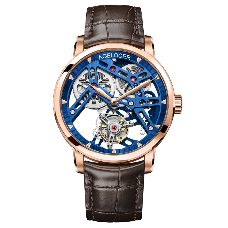 Montre Homme Flying Tourbillon Squelette Architectural 80h Agelocer Cal.A9001 Prix IAI – CLEVI Paris
