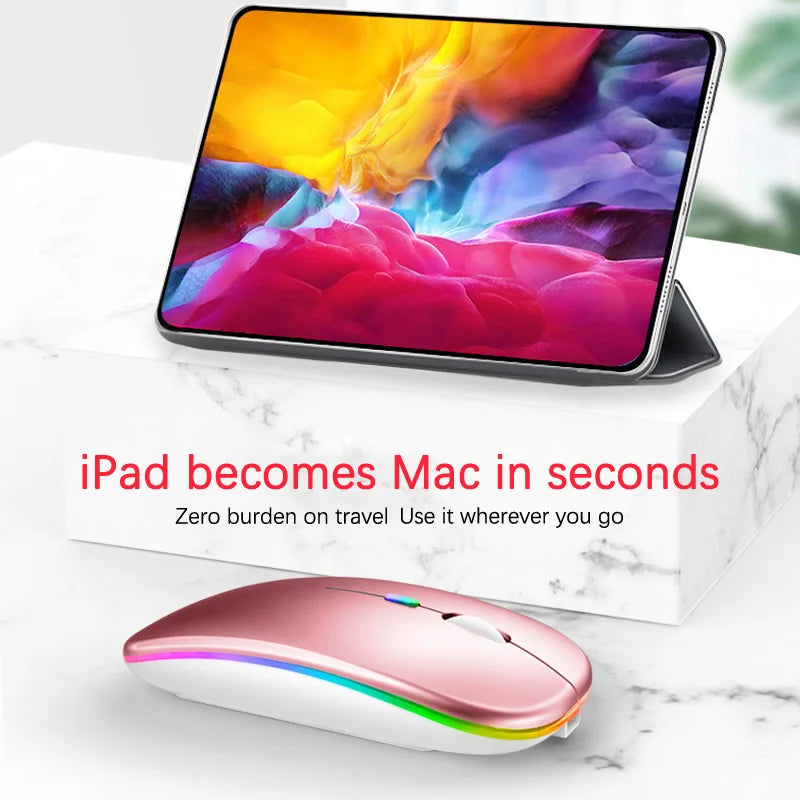 Souris Bluetooth Sans Fil HXSJ — Double Mode 2.4GHz, RGB, 1600 DPI, Rechargeable, PC & Mac | CLEVI Paris