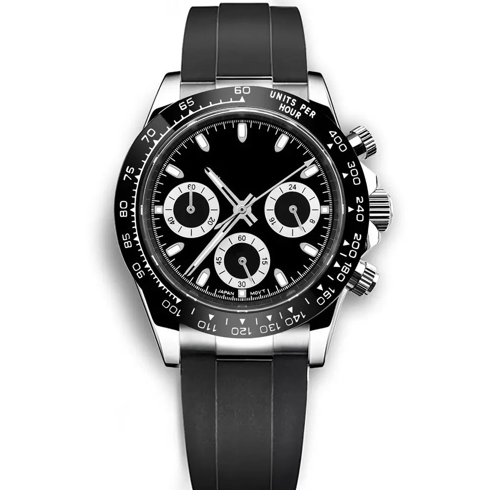 Corgeut Montre Quartz VK63 Homme Chronographe Complet 40mm Acier Sport 24h – CLEVI Paris