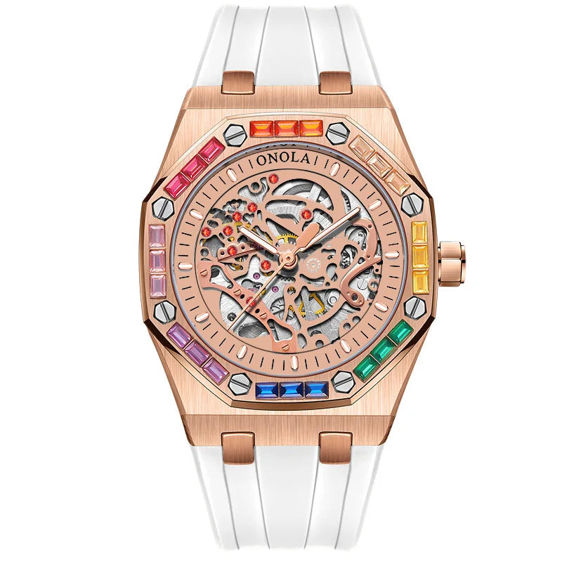 Montre Mécanique Automatique Homme PAULAREIS P 3834D – Squelette Lumineux Bracelet Silicone