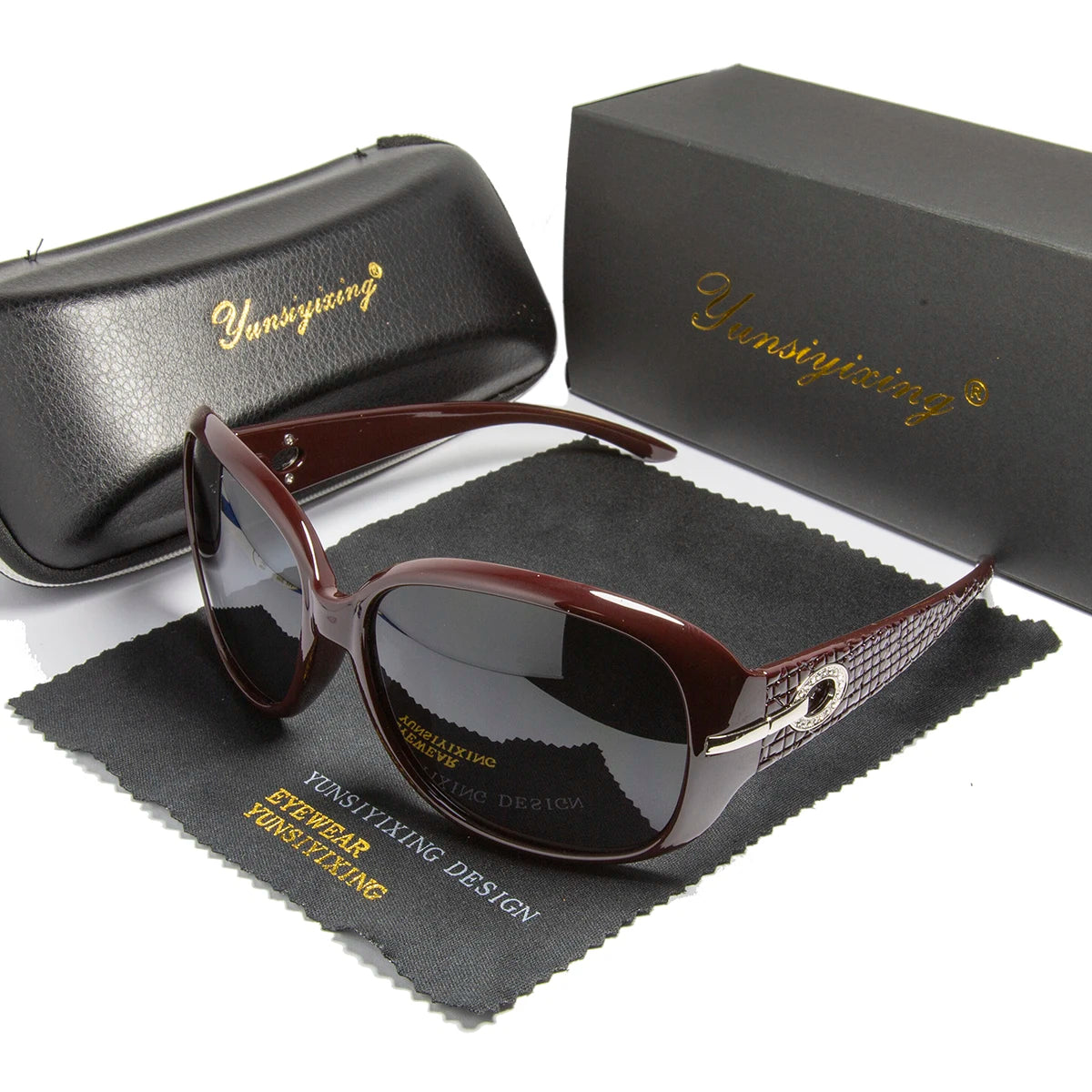 Lunettes de Soleil Papillon Polarisées UV400 Grande Monture Femme Vintage – CLEVI Paris