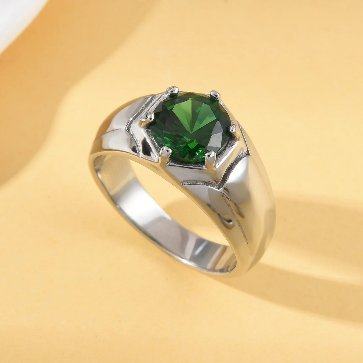 Bague Homme Géométrique en Acier Inoxydable – CLEVI Paris