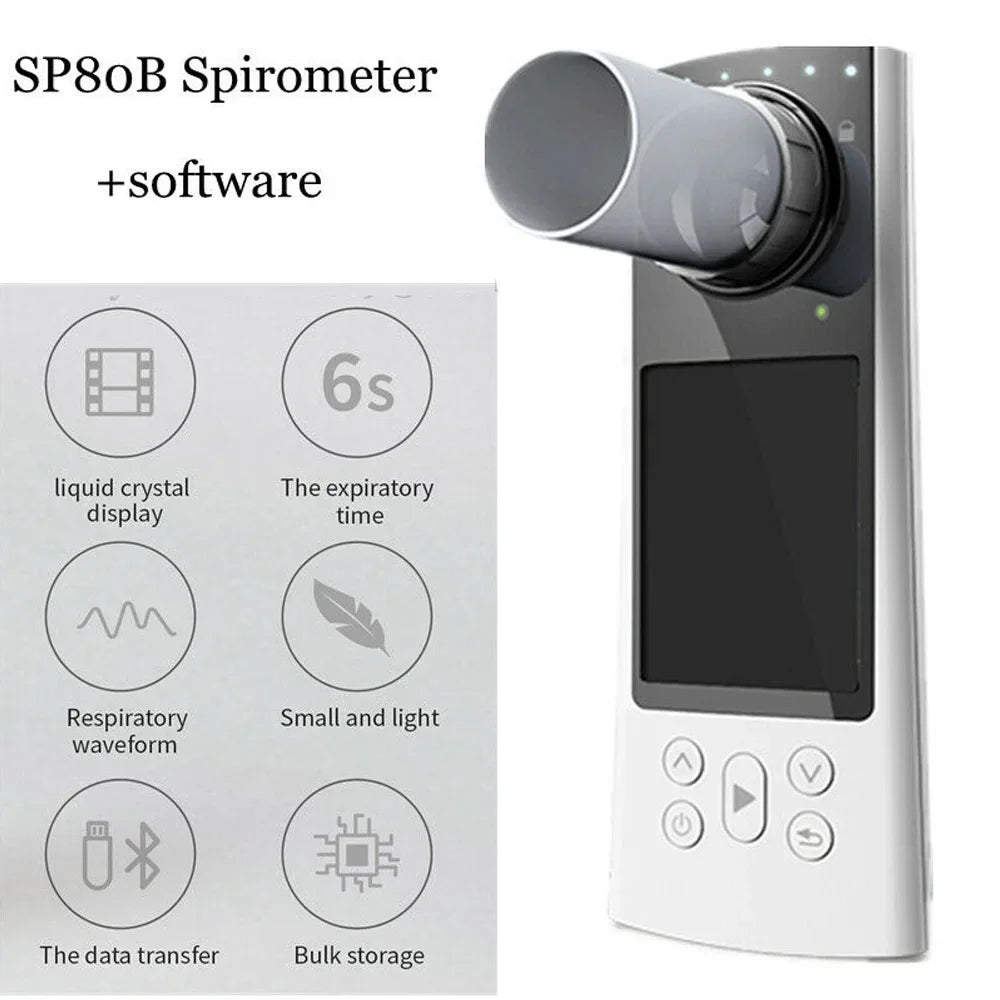 Spiromètre Numérique Contec SP80B Bluetooth Écran LCD Logiciel PC 10 Embouts – CLEVI Paris