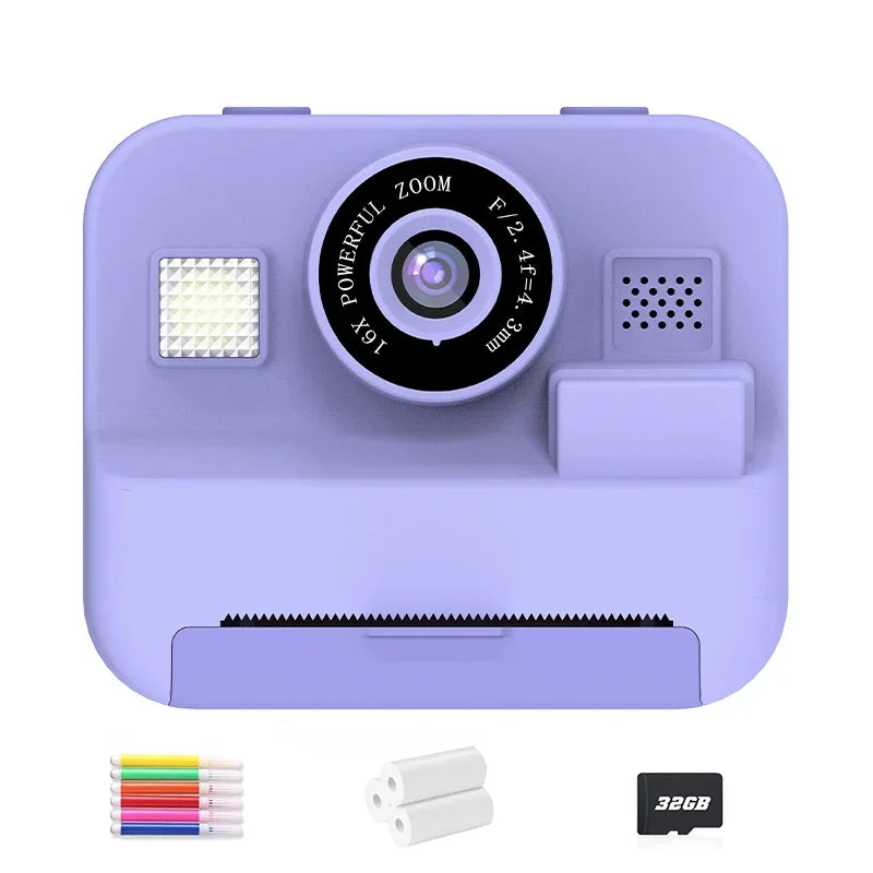Appareil Photo Instantané Enfant 48MP – Impression Thermique, Écran 2.4", Vidéo 1080P