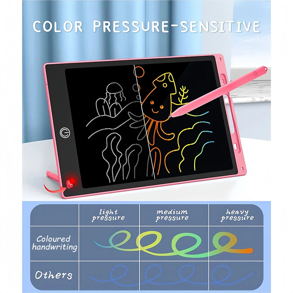 Ardoise LCD RSP 6,5" à 12" – Tablette Dessin & Écriture Enfants, Effaçable, Certifiée CE – CLEVI Paris