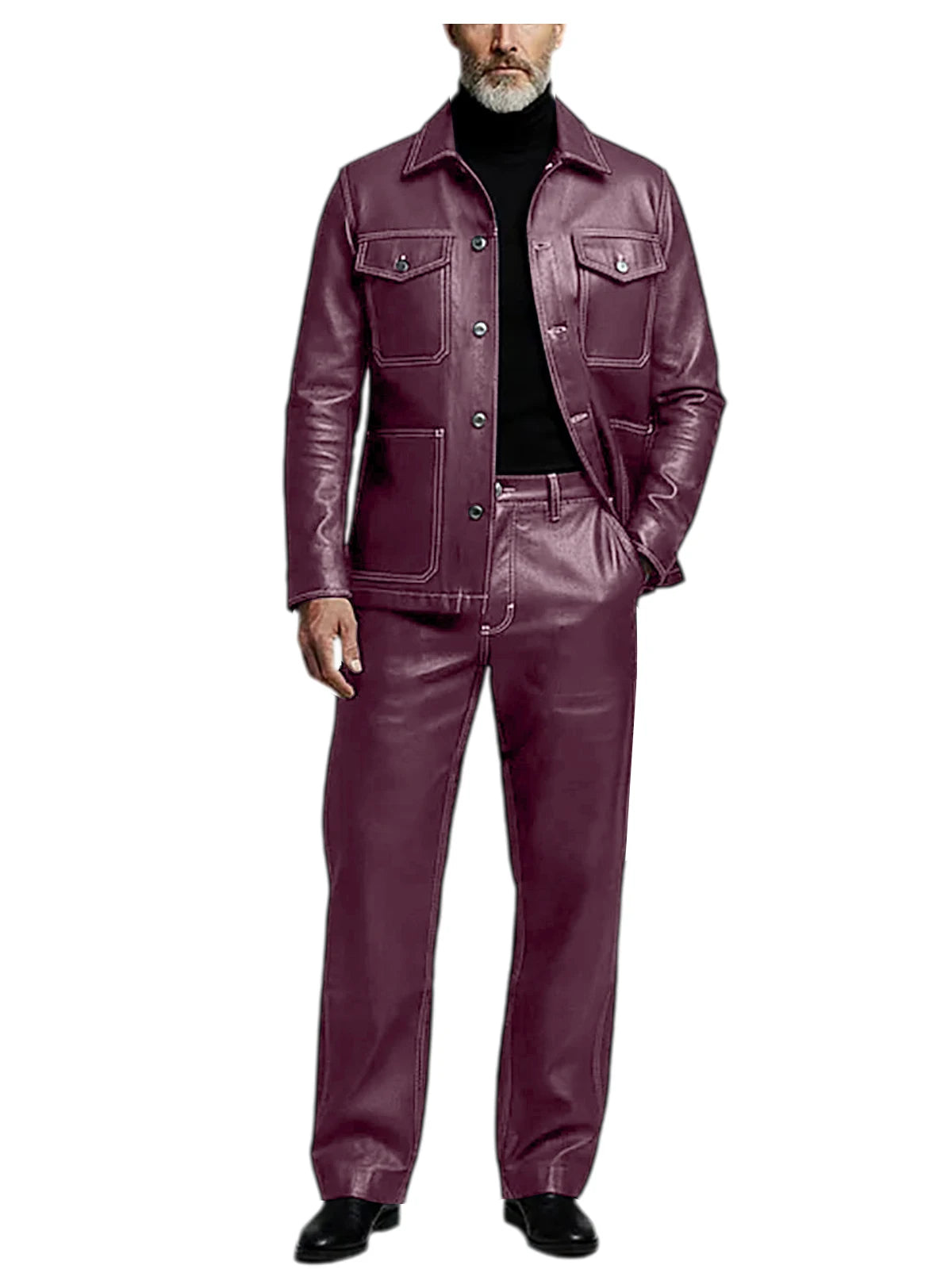 Ensemble Cuir PU Homme 2 Pièces – CLEVI Paris