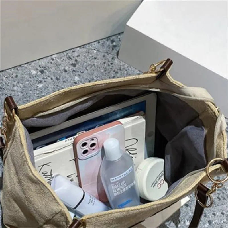 Tote Bag Toile Lettres Femme Campus & Bureau – CLEVI Paris