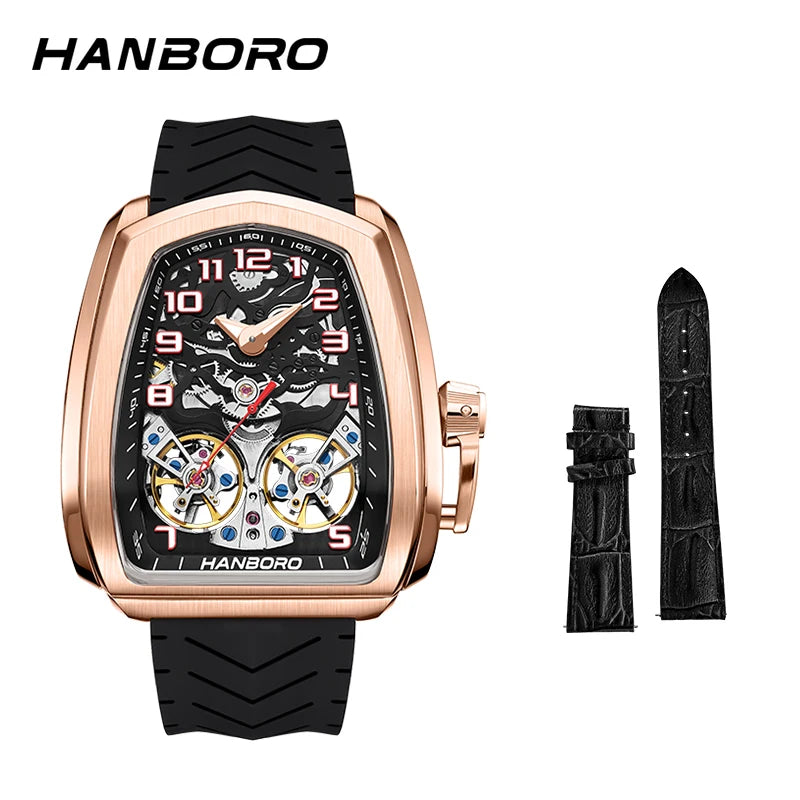 Montre Homme Automatique Double Volant Boîtier Racing Hanboro 985 – CLEVI Paris