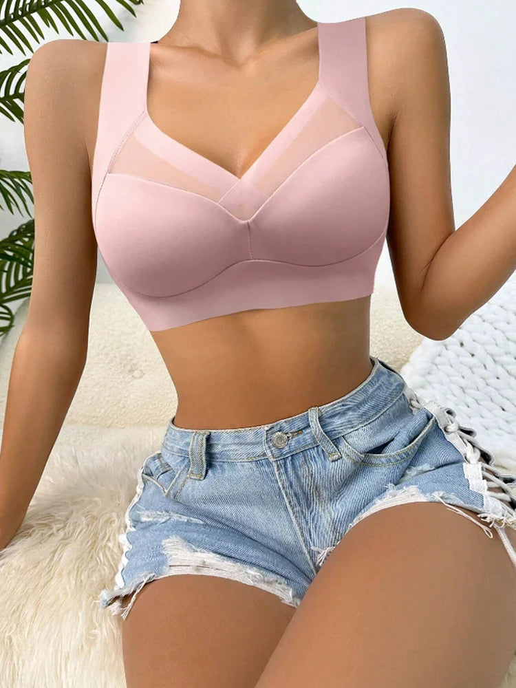 Lot de 3 Soutiens-Gorge Sport Sans Armature | Dentelle, Sans Coutures, Grande Taille – CLEVI Paris