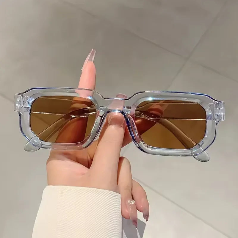 Lunettes de Soleil Rétro Rectangle UV400 – Style Vintage Mixte