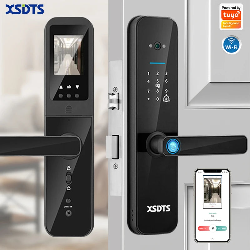 Serrure Connectée XSDTS F8 Judas HD Caméra Intercom WiFi Tuya – CLEVI Paris
