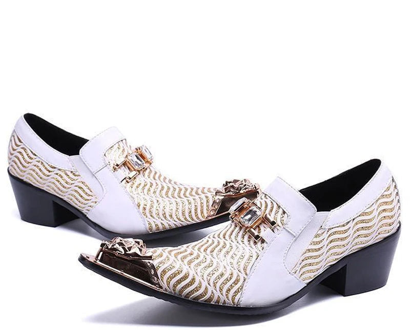 Chaussures Homme Croco Métal Chaîne – CLEVI Paris