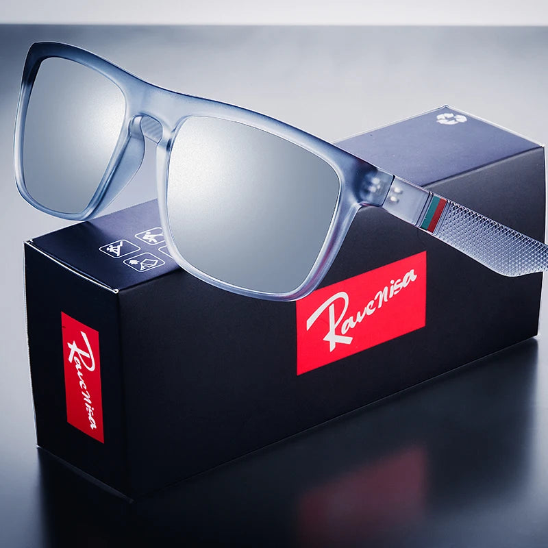 Lunettes de Soleil Rectangulaires Polarisées Vintage Homme – Verres TAC UV400 Conduite Pêche – CLEVI Paris