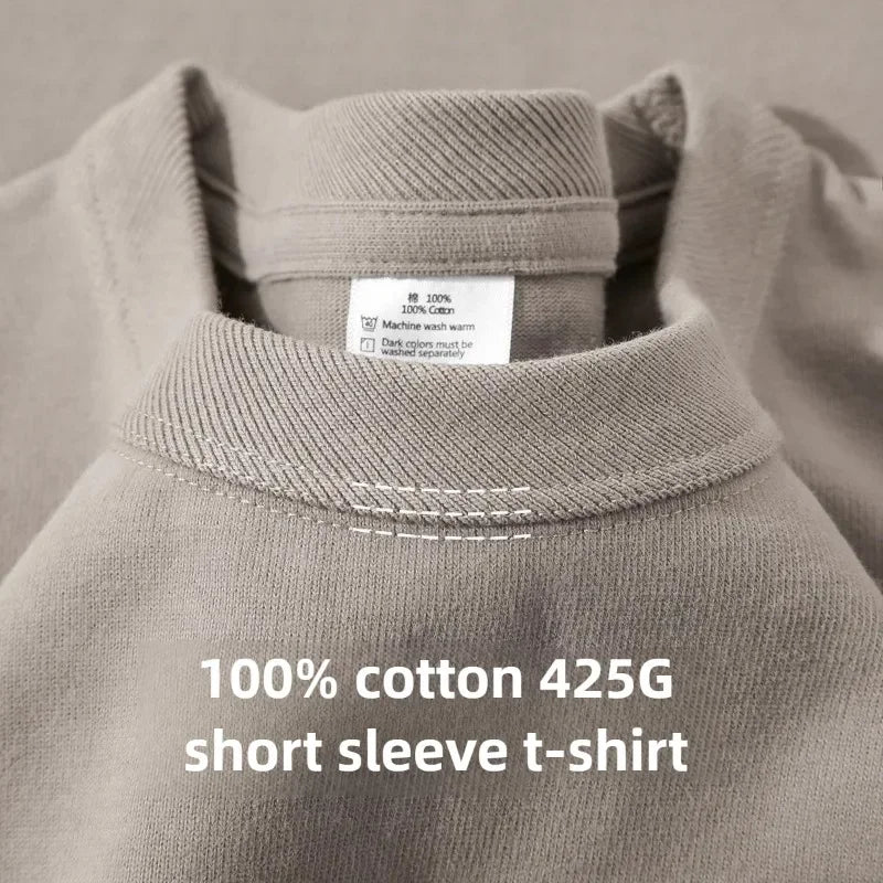 T-Shirt Homme 100% Coton 425g Col Rond Respirant Coupe Basique 6 Coloris – CLEVI Paris
