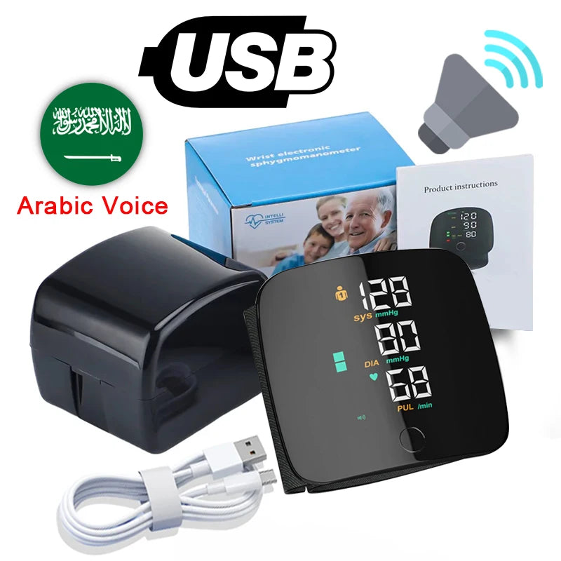 Tensiomètre Bras Tactile LED Rechargeable Vocal 5 Langues – CLEVI Paris