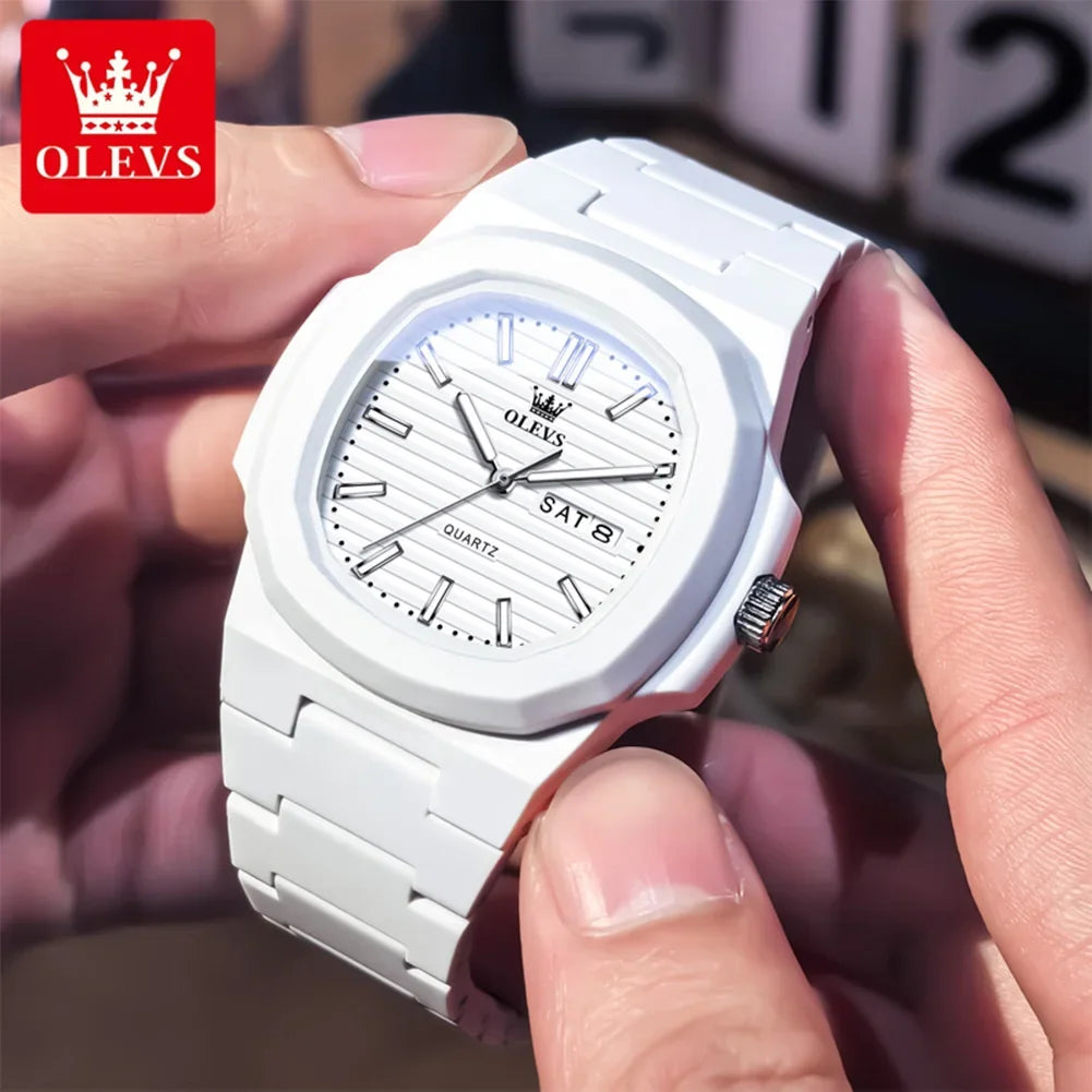 Montre Unisexe OLEVS Quartz Résine Lumineuse Calendrier – CLEVI Paris