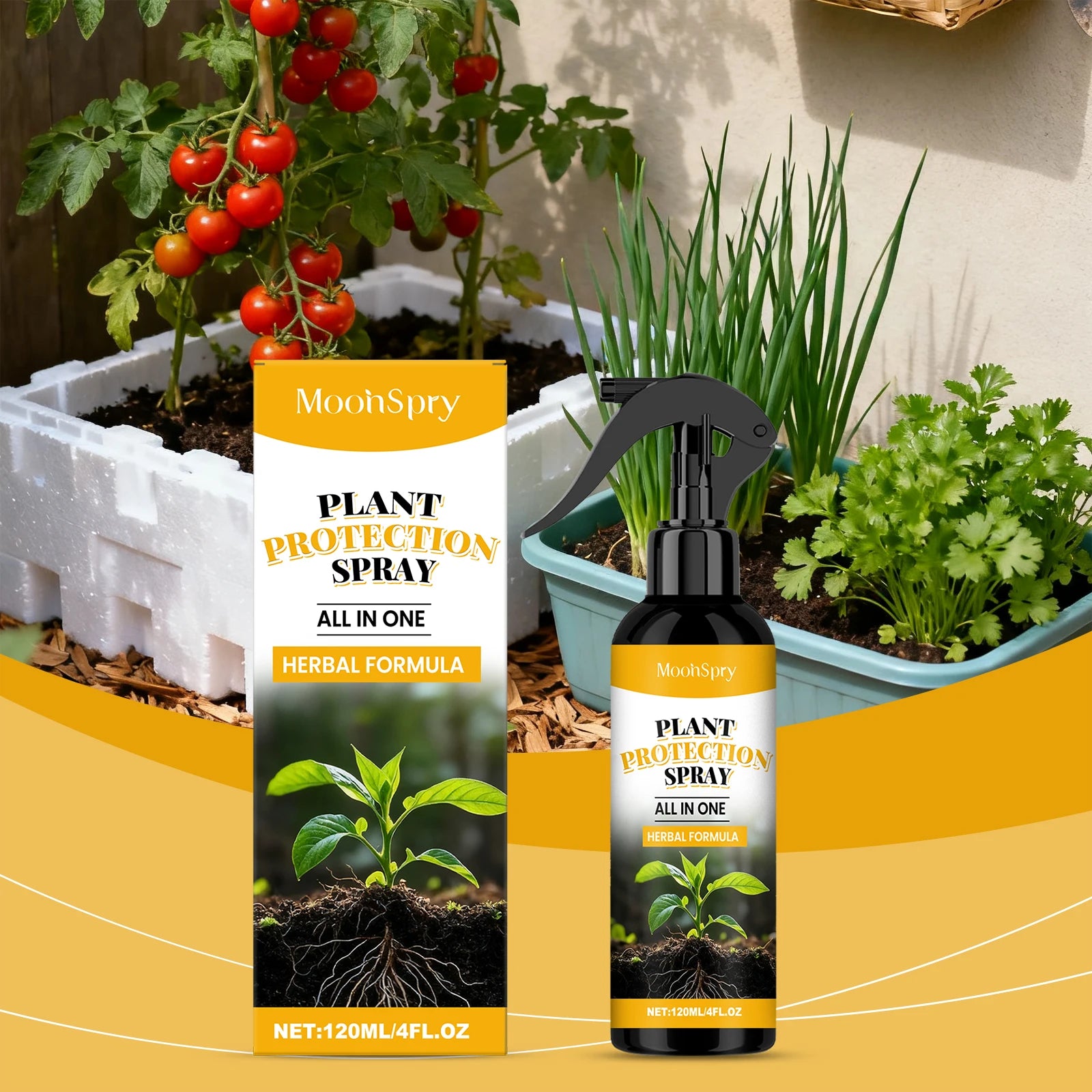 Spray Fertilisant Protection Plantes MOONSPRY | Stimule la Croissance & Inhibe les Bactéries | 120ml – CLEVI Paris