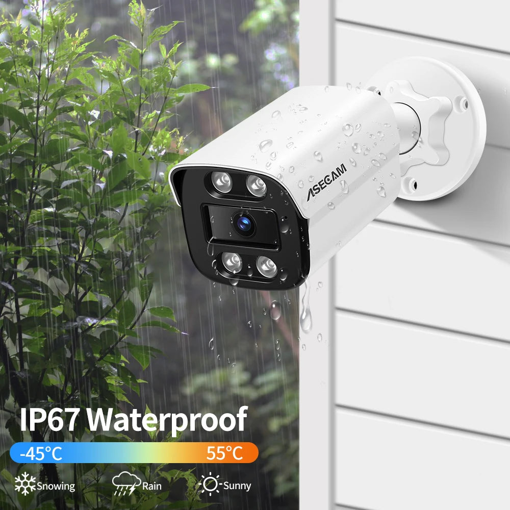 Caméra IP POE Extérieure 4K/8MP – Vision Nocturne Couleur, IA Détection Humaine, IP67, H.265 – CLEVI Paris