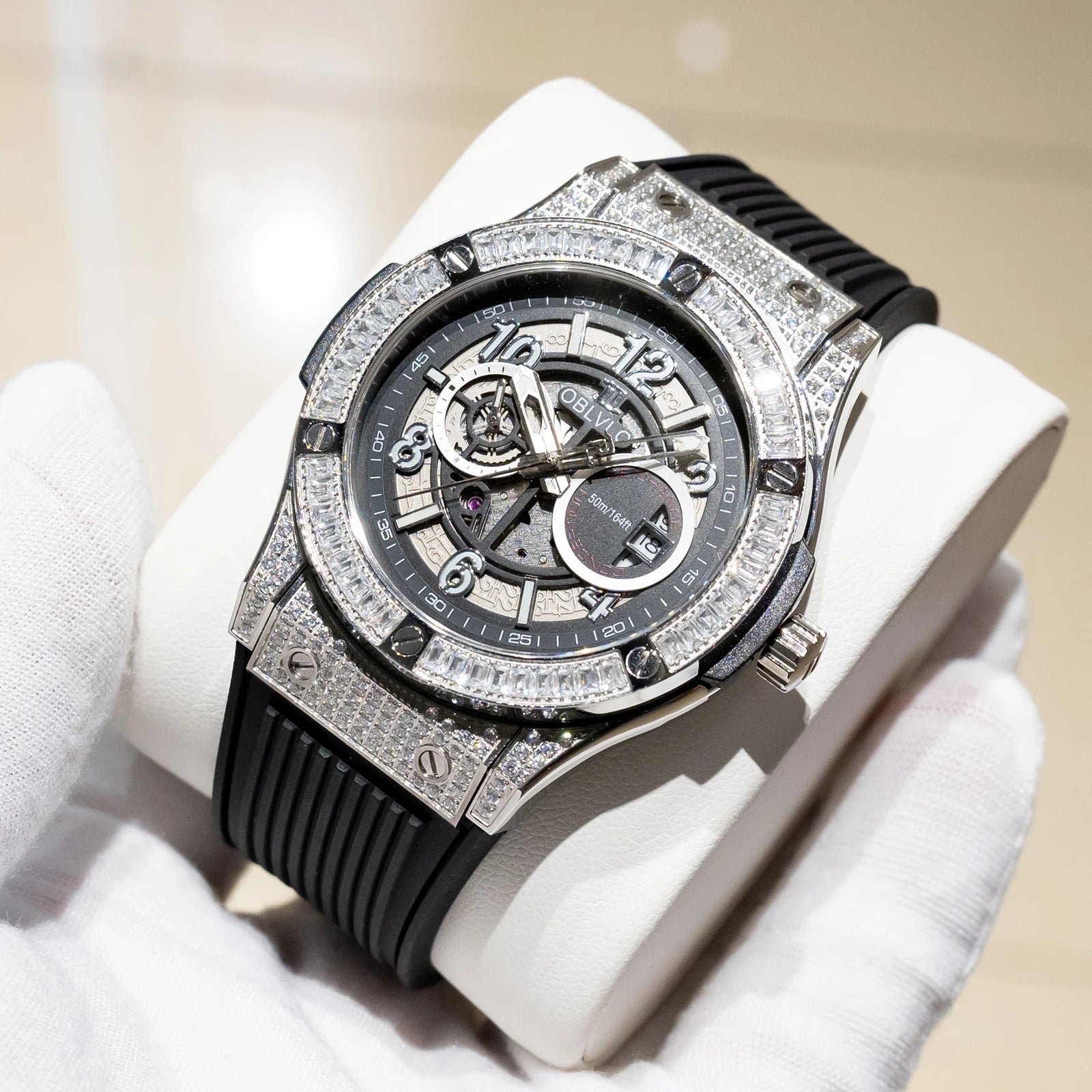 Montre Homme Mécanique Automatique Squelette Saphir 44mm – CLEVI Paris