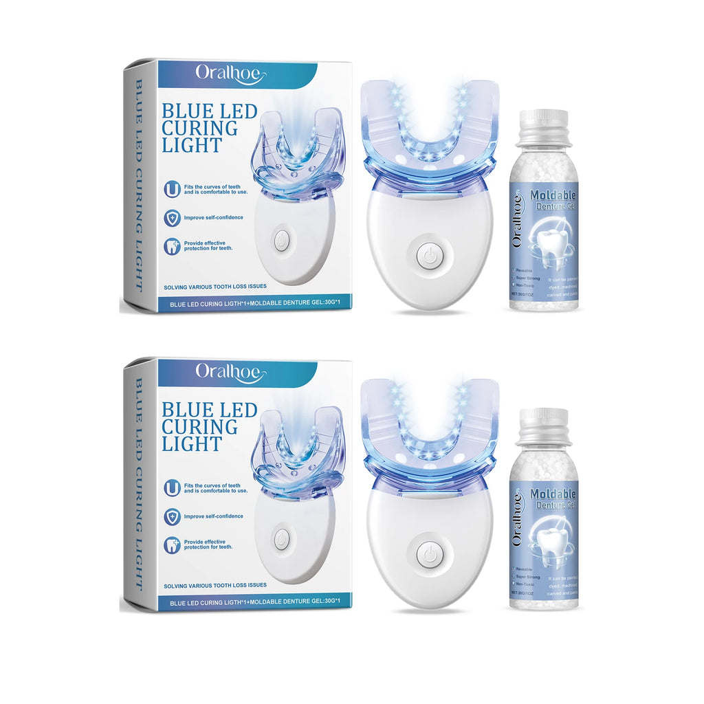 Kit Blanchiment Dentaire LED Oralhoe | Lumière LED Bleue & Gel Modelable | Réparation & Anti-Taches – CLEVI Paris