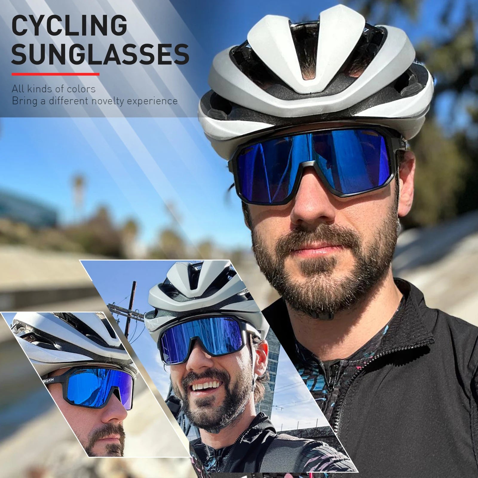 Lunettes de Cyclisme UV400 – Sport & Vélo Homme Femme