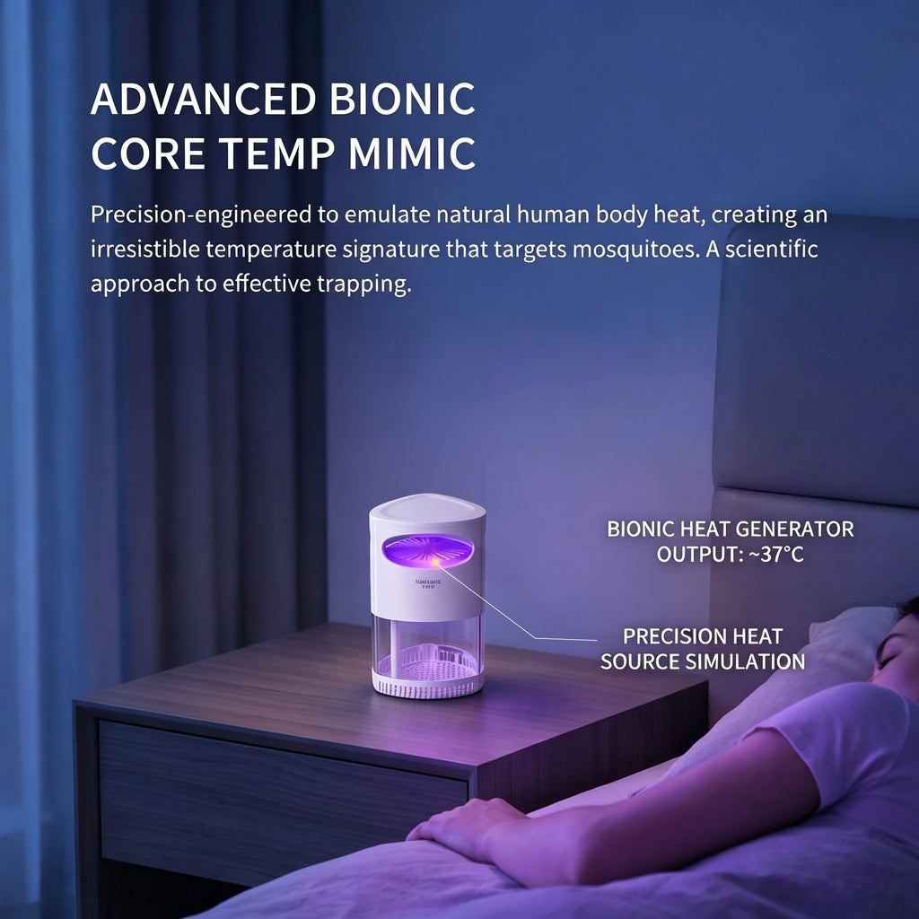 Lampe Anti-Moustiques UV Lumière Violette | Aspiration Puissante USB Silencieuse Intérieur – CLEVI Paris