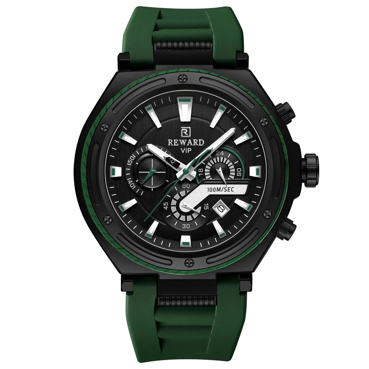REWARD RD831508M Montre Homme Quartz Sport Ronde Chrono Calendrier Lumineux 30M – CLEVI Paris