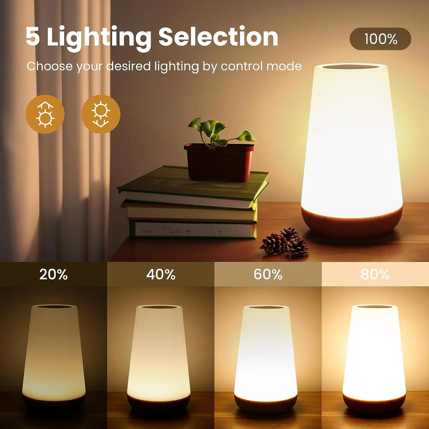 Lampe de Chevet LED 13 Couleurs — Tactile & Télécommande, USB Rechargeable, 10h | CLEVI Paris