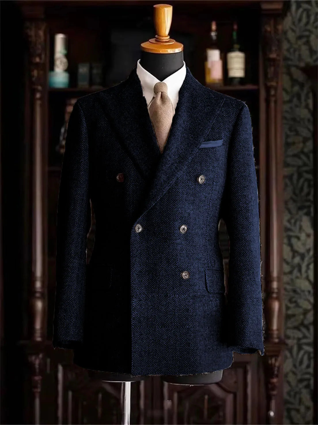 Blazer homme double boutonnage à chevrons – CLEVI Paris