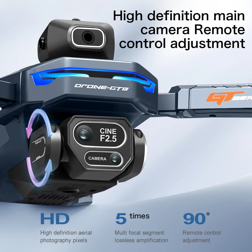 Drone LS GT8 8K Double Caméra FPV – Moteur Brushless, Écran 4,3", Évitement d'Obstacles, Flux Optique, Portée 3000m, 177g