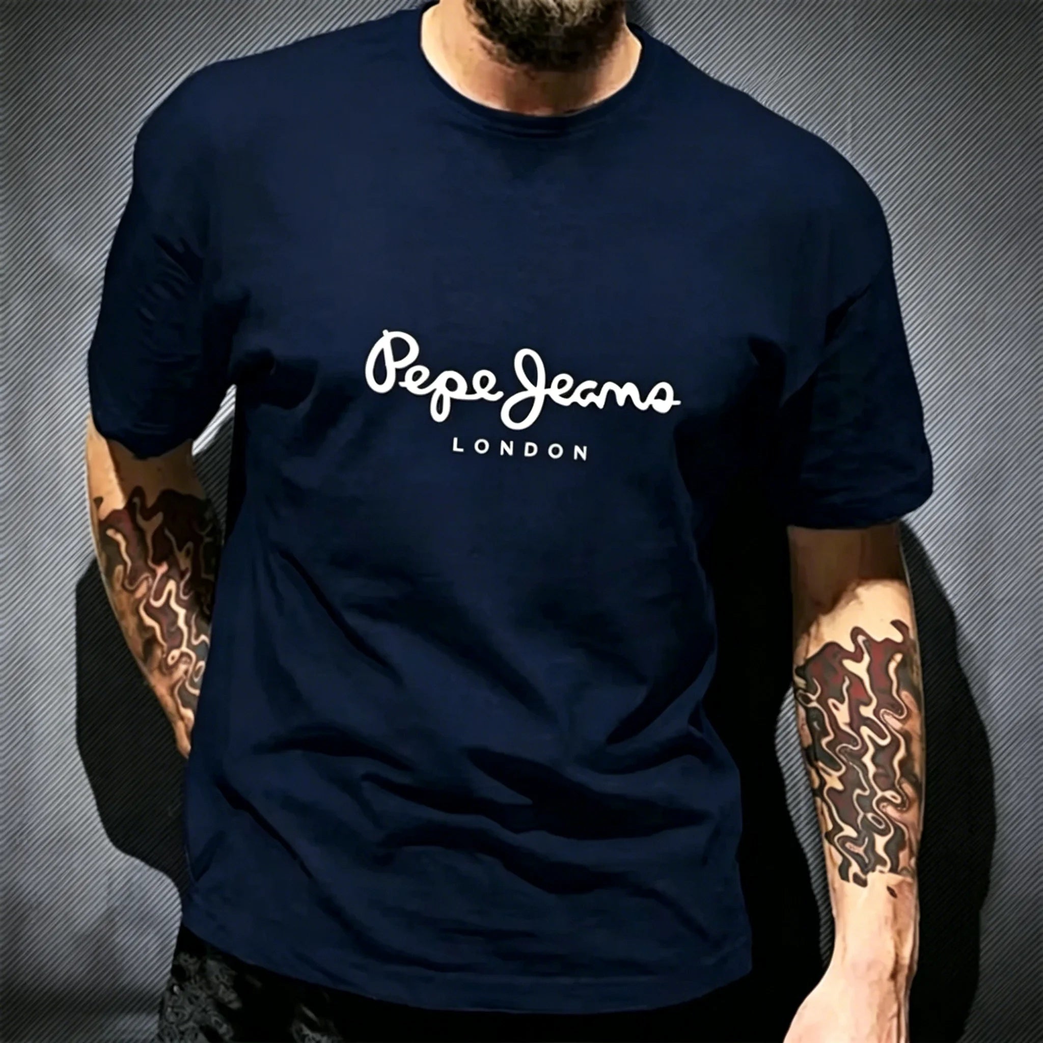 T-Shirt Homme Graphique Streetwear – Coton, Col Rond, Manches Courtes
