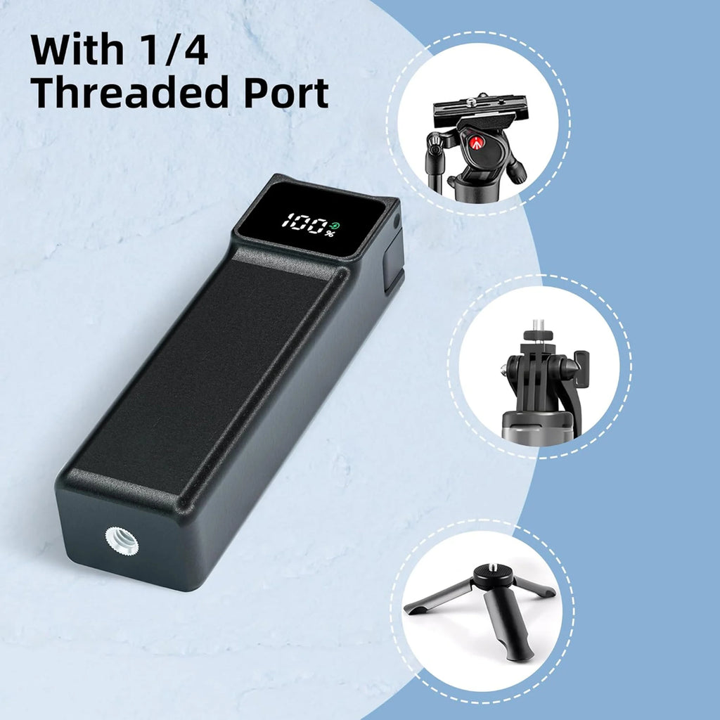 Contrôleur de Batterie Charge Rapide pour DJI Osmo Pocket 3/4 – Filetage 1/4" & Câble Type-C – CLEVI Paris